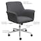 Officesource Bolster Collection Mid Back Swivel Chair with 5 Star Chrome Base 12887FGR - alternate 5